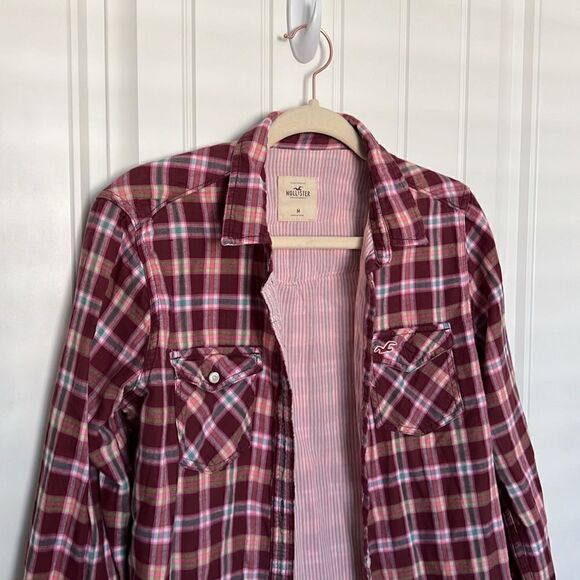 Hollister Plaid Button Up Flannel - Picture 1 of 6